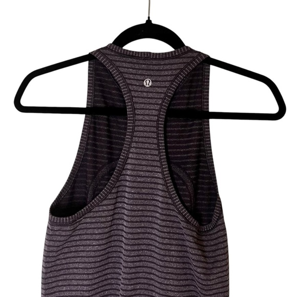Lululemon Run: Swiftly Tech Tank- High Neck Striped Athletic Tank- Size 4 - Picture 8 of 10